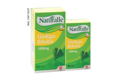 Naturalle Gingko Biloba 1000mg Softgel 100's + 30's 